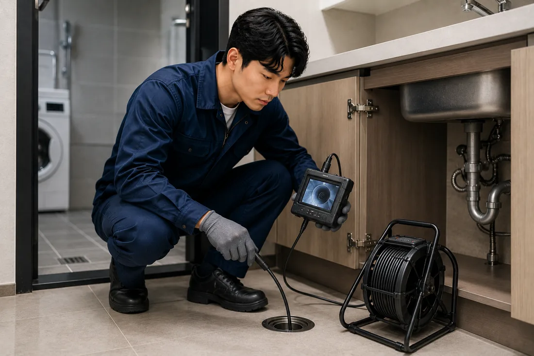 경기 동부 변기막힘 변기내시경 검사